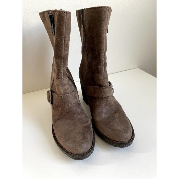 BORN Boots Camryn taupe Marmotta Distressed Heel size 8 - Picture 3 of 10